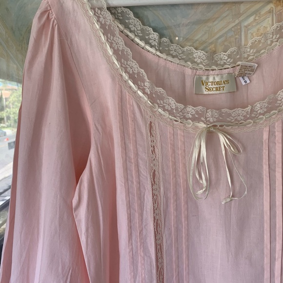 Victoria Secret Gold Label Vintage Romantic Prairie Cottagecore Nightgown Blush - Picture 5 of 5